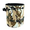 Camo Golf Ball Bag Bucket Design Drawstring Golf Pouch Faux Leather Portable Golf Ball Carrier Bag for Men Women