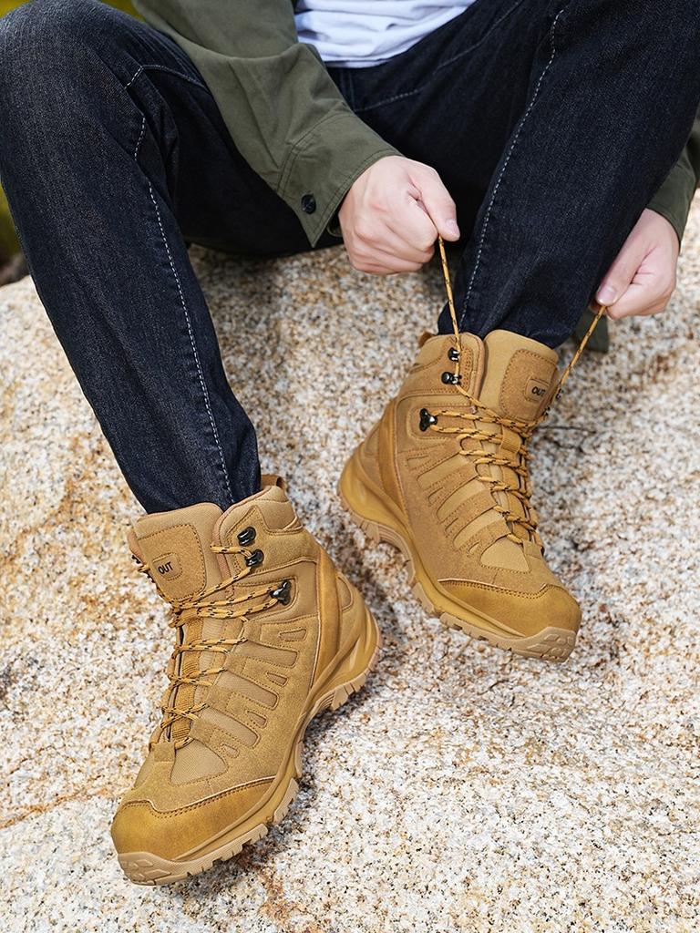 High-top special forces mountain combat training boots outdoor mountaineering Martin boots waterproof riding paratrooper tactical tooling boots