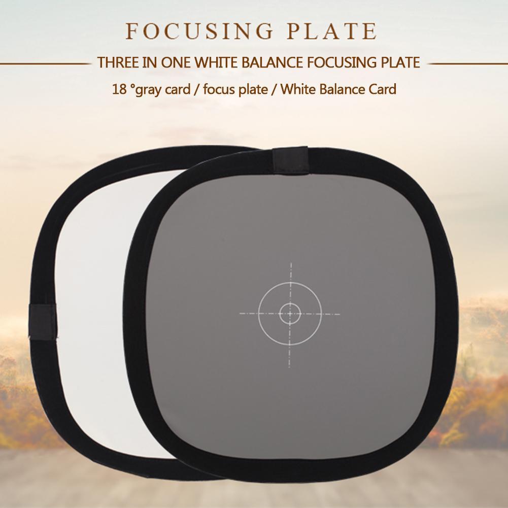 White Balance 18% Gray Reference Reflector Grey Card Double-Sided With Carry Bag Folded Gray Card Reflector White Balance