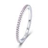 925 Sterling Silver Full Paved Simulated Diamond Stackable Rings, Women Gold Plated Engagement Eternity Bands Colored CZ