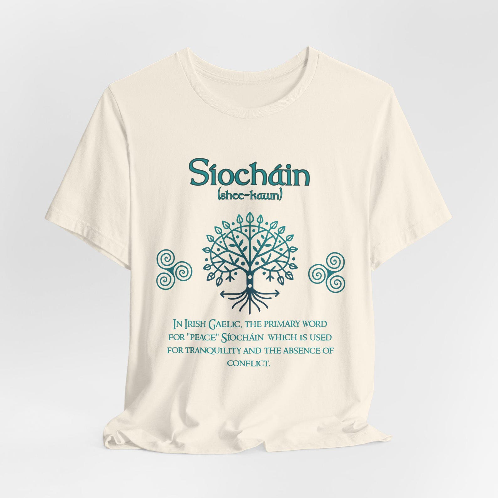 Síocháin Irish Peace Tee | Irish peace word shirt, Celtic spirals 2XL