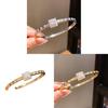 Gold Plated Zircon Square Bracelet With Geometric Design For Elegant Women