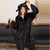 Kigurumi Homewear Black Dragon Women Men Pajama  Shoes Costume Sleepwear Pajamas Party Clothes for Adult Animal Cosplay