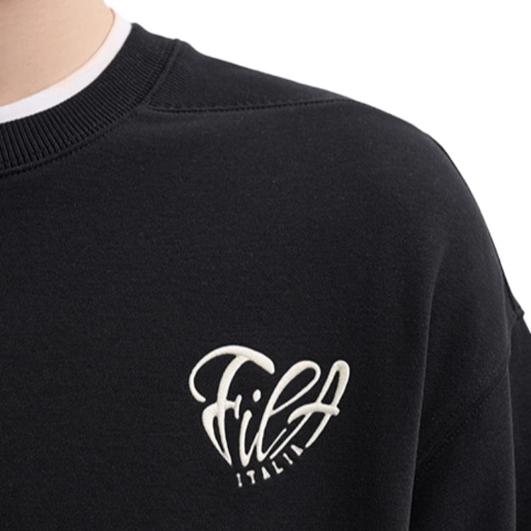New FILA Sweatshirt Men's Jet Black F11U439202F-BK