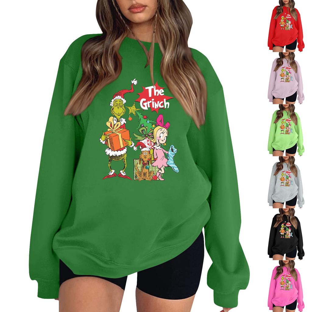 Women's Fashion Lightweight Long Sleeve Pullover Christmas Hoodie