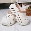 26 New Summer Women's EVA Slippers Indoor and Outdoor Simple and Comfortable Wear-resistant Non-slip Hole Shoes Platform Slippers