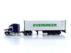 TrueScale Miniatures MINI GT Western Star 49X 40ft Reefer Container Evergreen Left Handle Finished Product 1/64