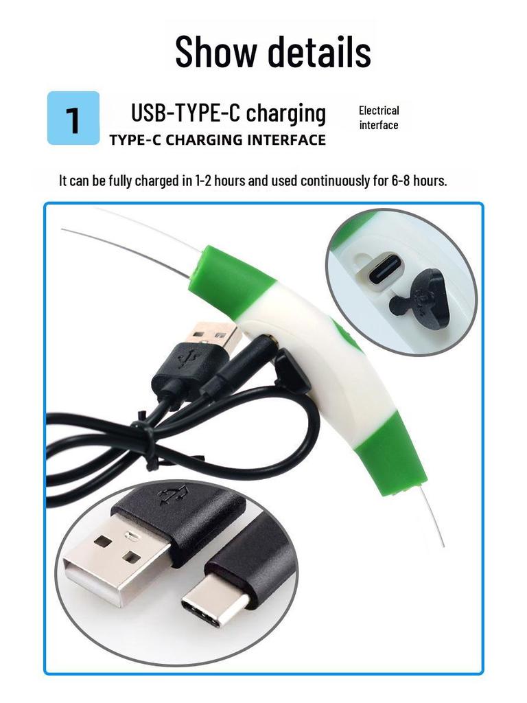 Waterproof LED Luminous Dog Collar with Type-C Charging