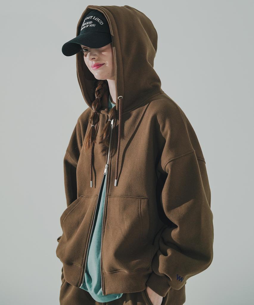 Wv Project Kani Hoodie Zip-Up Brown Mjhd7627