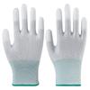 Anti-Static White PU Coated Palm Gloves - Thin Style for Electronics