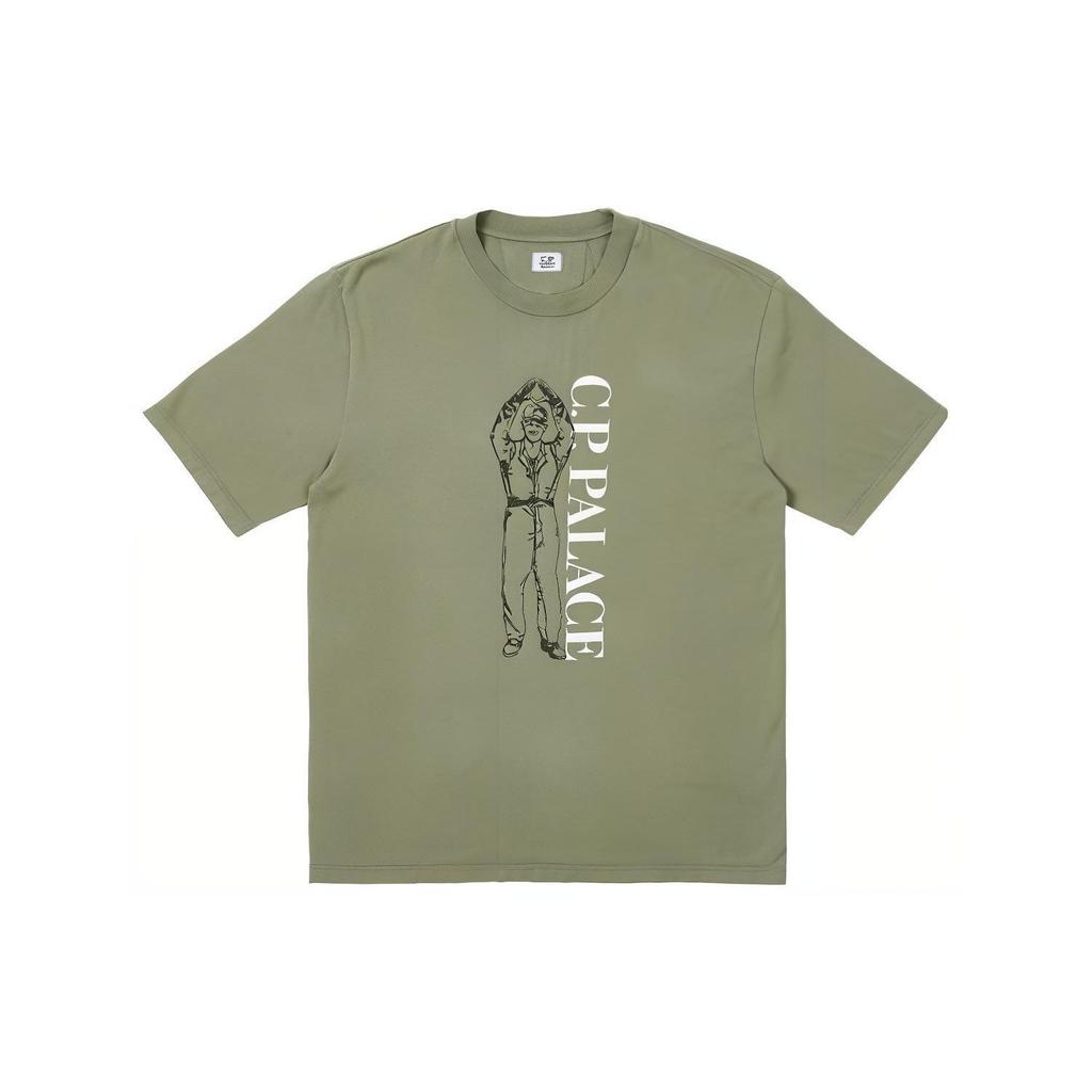 Palace X C.P. Company T-Shirt Olive Unisex Tops Green TS013A005431O651