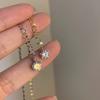 Shiny Pendant Necklace Simple Small Fresh Rhinestone Gold/silver Color Necklace Women's Accessories