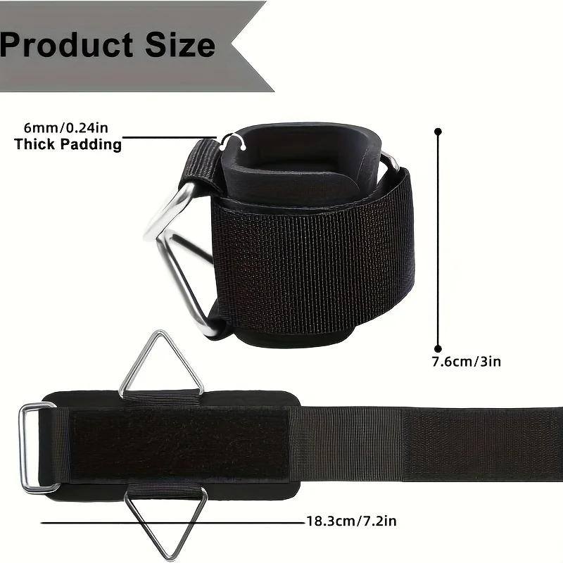 Adjustable Wrist Cuffs Neoprene Padded Straps for Cable Machines Resistant Band Strength Training Fitness Equipment