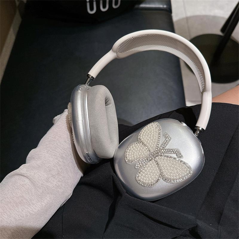 Ins Butterfly for Apple AirPods Max Protective Case Headset Soft Case Transparent Cute Simple Female
