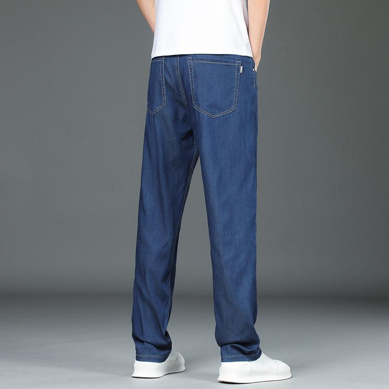 Tencel Denim Trousers For Men In Summer, Light And Loose, Straight, High-end, Soft, Trendy And Cool, Versatile Wide Legs