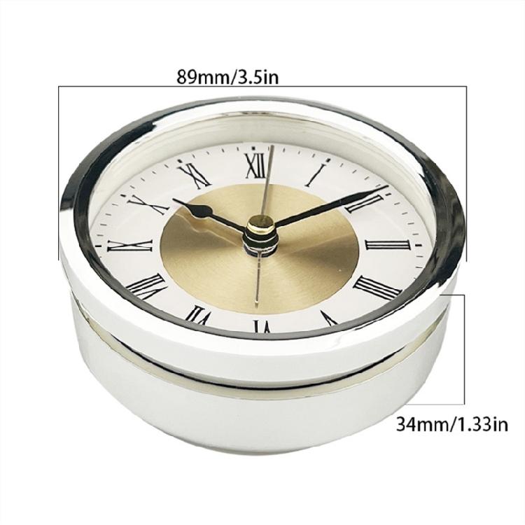 89mm Runder Quarz Wecker Einsatz Leise Alarm Alloy Konstruktion Große Römische Ziffern Uhrwerk Für Einfache Ablesung