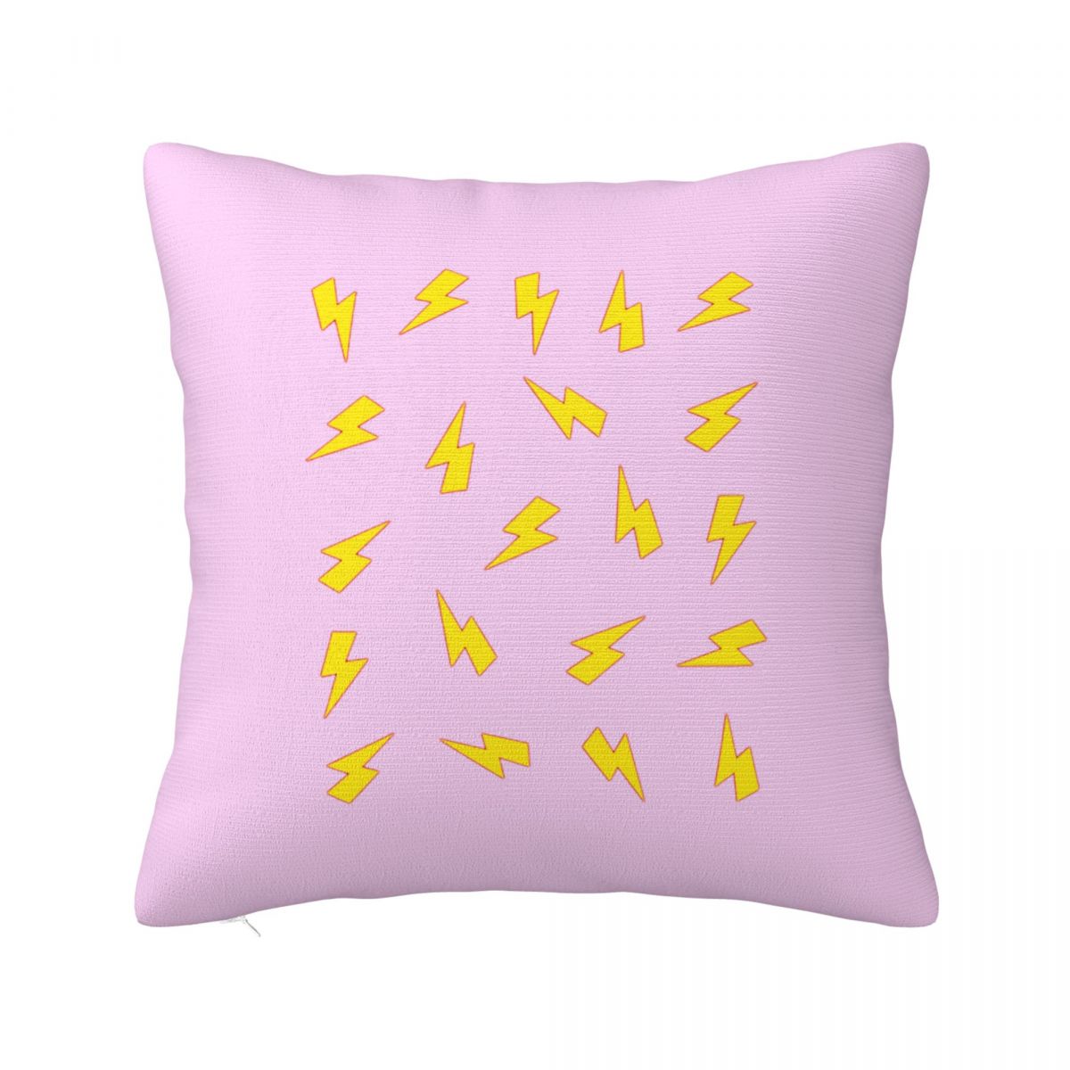 

Yellow Lightning Bolts On Red Thunder Bolt Pattern Square Pillowcase Cushion Cover Pillow Case Throw Pillow Cover for Home Car 12x12Inch