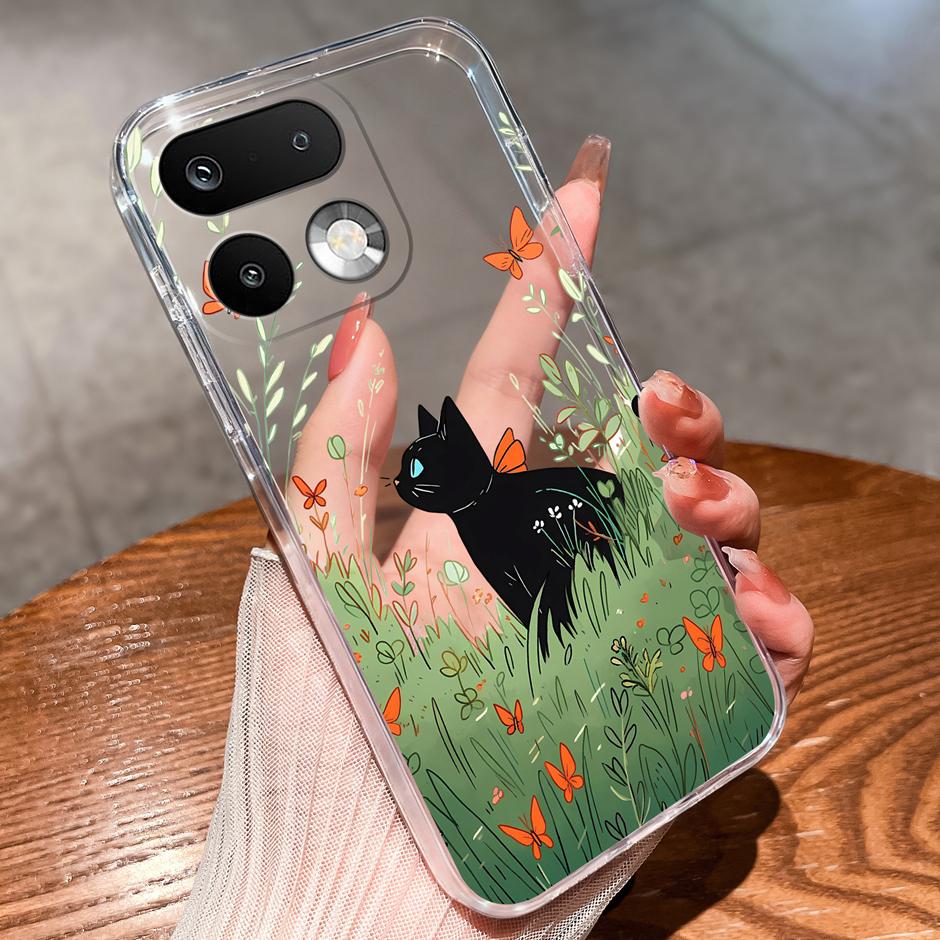 Cases For OPPO Realme 16 Pro 16 Pro Plus Yellow Duck Girl Antifouling Trendy Transparent Housing For Realme 16Pro 16 Pro+ Fundas