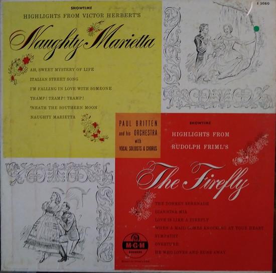

LP Record VICTOR HERBERT, RUDOLF FRIML, PAUL - Naughty Marietta / The Firefly (Hig E3080 MGM US Soundtracks & Musicals Used