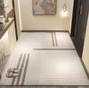 High-Grade Foldable Entrance Mat: Linen Texture Maillard Color, Dirt-Wiping, Cuttable for Living Room & Hallway