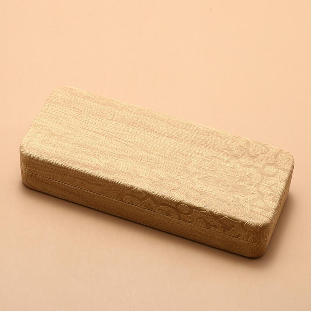 Vintage Floral Print Glasses Case Simple Rectangular Glasses Storage Box Scratch-Resistant Leather Lined Glasses Organizer