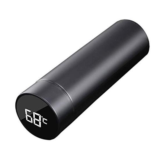 500mL Thermos Mug [Black] Digital Temperature Display, Stainless Steel, Double-Walled Construction, Insulated Water Bottle, Thermos Mug, My Bottle,