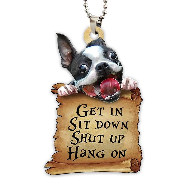 Dolphin Car Rearview Mirror Accessory Christmas Tree Decoration Hanging Ornament Home Decor Gift Acrylic Material