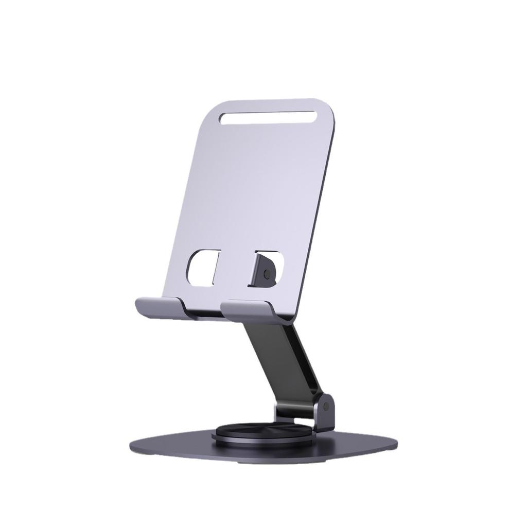 Portable Full Metal Rotating Desk Phone Holder - Folding Stand for Live Streaming