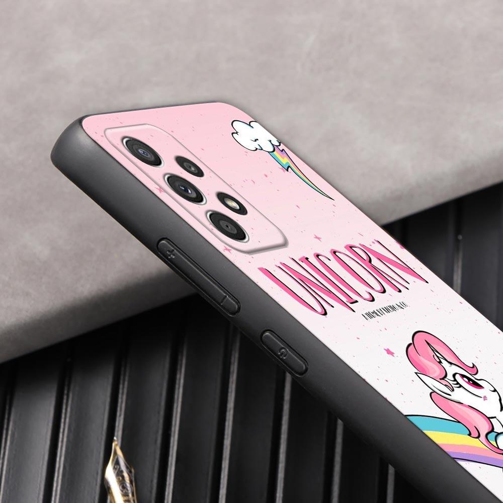 Cute Rainbow Unicorn Phone Case For Samsung Galaxy A57 A56 A37 A55 A36 5G A26 A54 A52 A35 A34 A25 A17 A16 A15 A07 A06 Soft Cover
