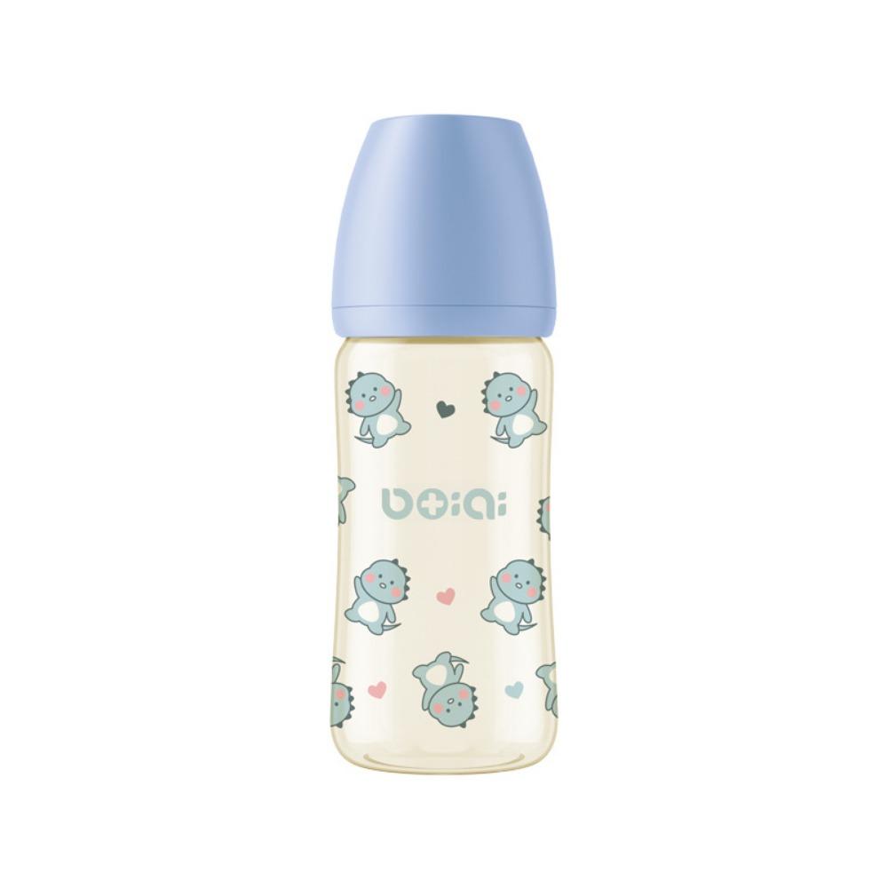 Food Grade Baby Milk Bottle PP Baby Bottle With Handle 270ml Baby Bottle  Feeding Supplies