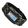 Mens Binary Watch Casual Sports Blue Backlight Fashion Quartz Movement LED Digital Wristwatch for Outdoor Parties Black