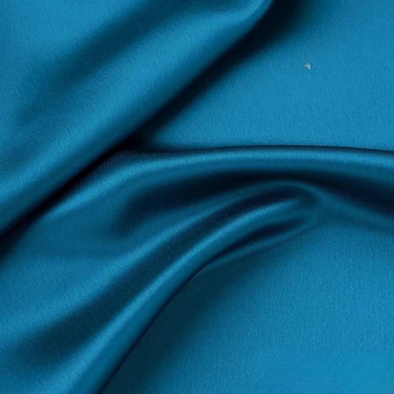 Wide 140cm Acetic Acid Satin Fabric Polyester Spandex Real Silk Fabric Lining Dress Clothing Pajamas Smooth and Silky Fabric