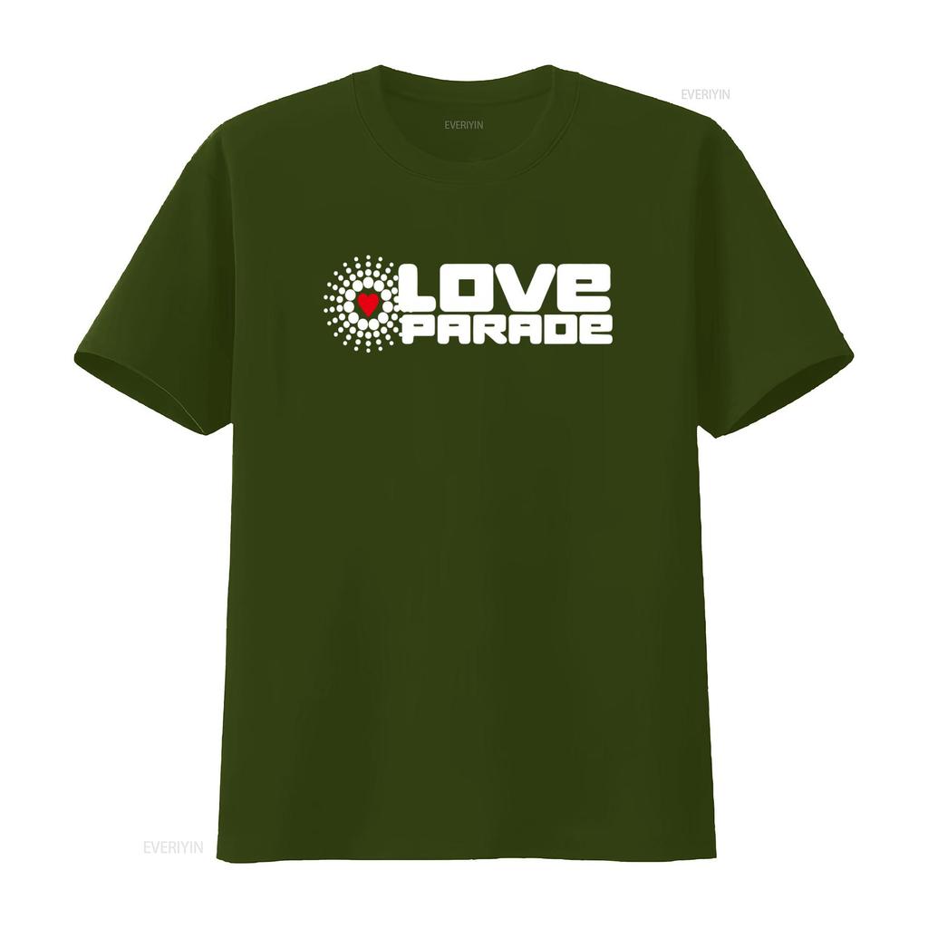 Love Parade Berlin T Shirt Electronic Dance Music Festival Print Vintage Washed Unisex Slightly Stretched Versatile Streetwear