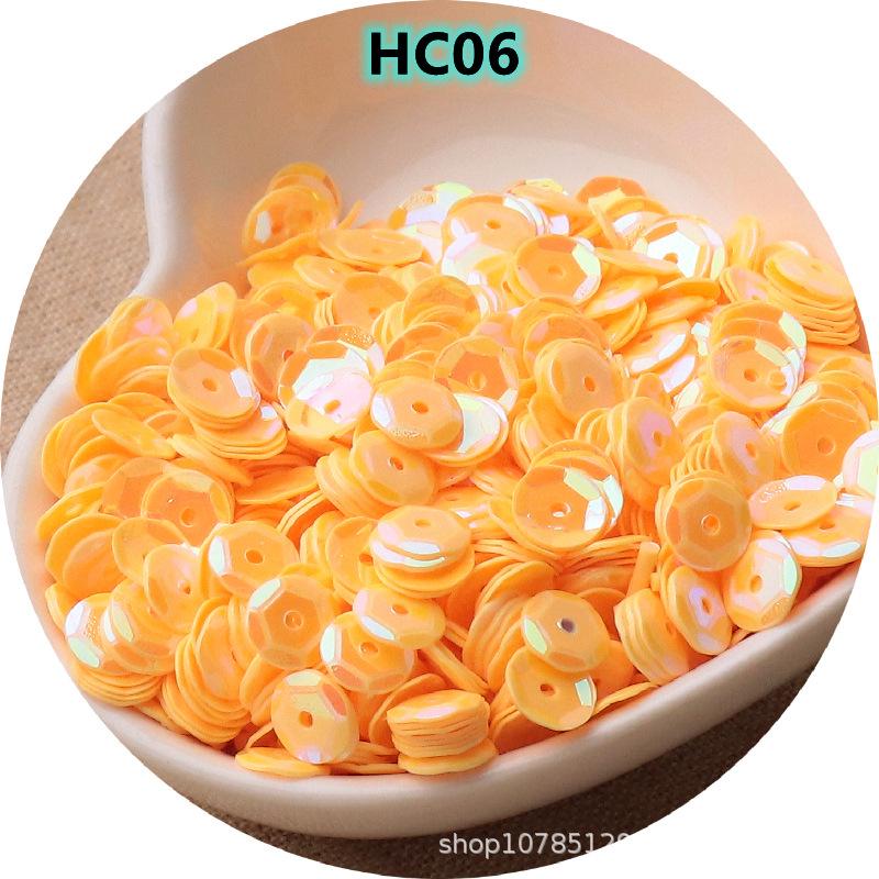 Paetês Côncavos Redondos AB Iridescentes de 6mm - Peças Curvas Brilhantes para Acessórios de Roupa e Joias DIY