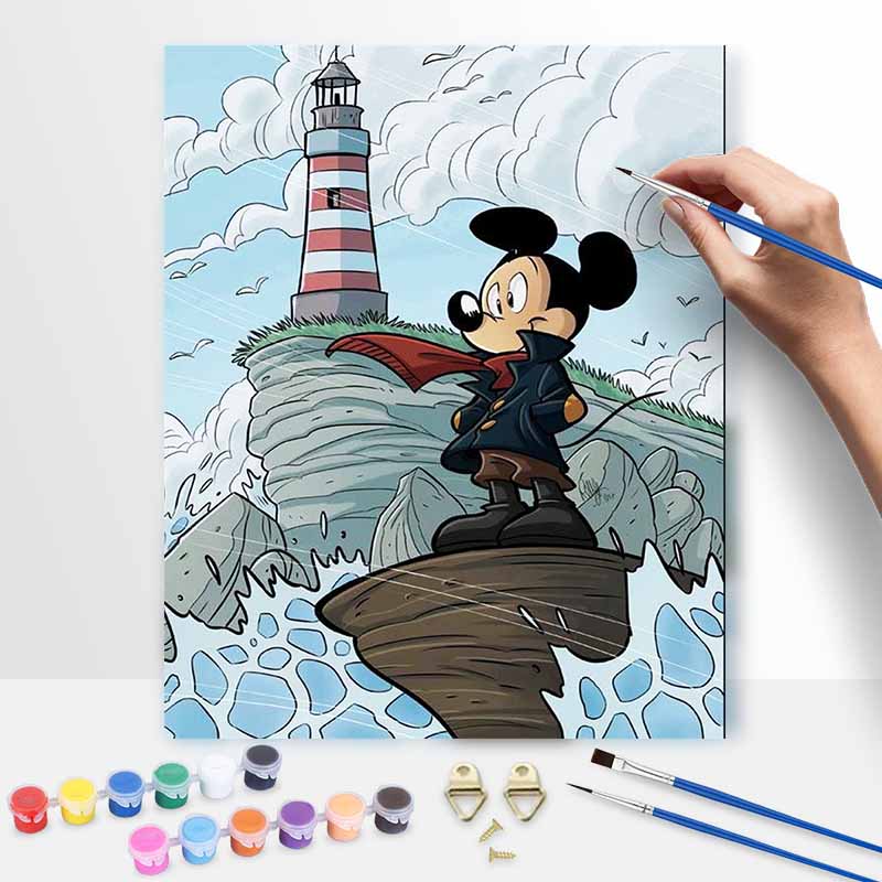 Disney lighthouse adventure oil painting painting art kit handmade diy home decorations 20x30cm
