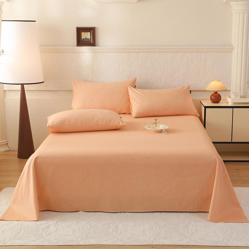 Premium A-Klasse Gebürstete Baumwolle Bettlaken-Set Weiche Atmungsaktive Bettwäsche-Essentials Heimtextilien