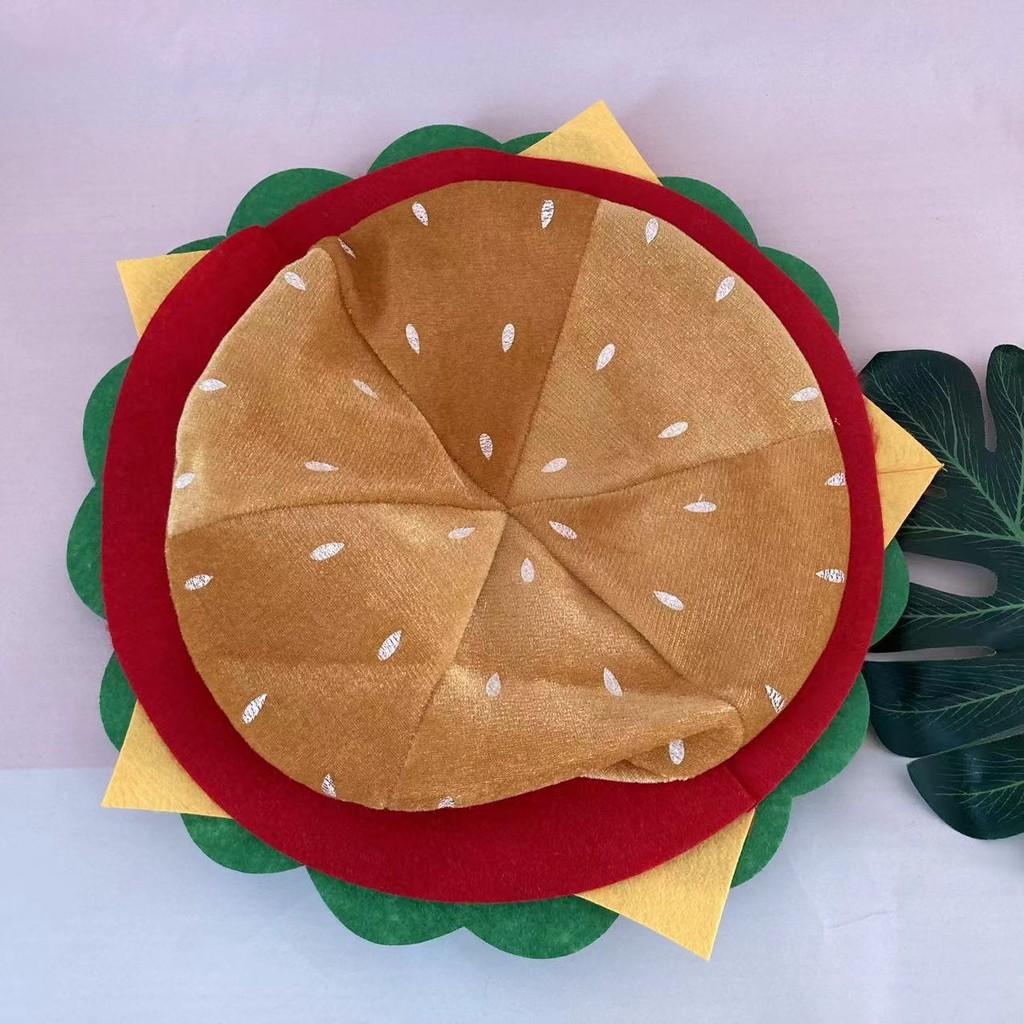 Creative Hamburger Hat For Parties Unique Photo Prop Funny Costume Accessory For All Seasons