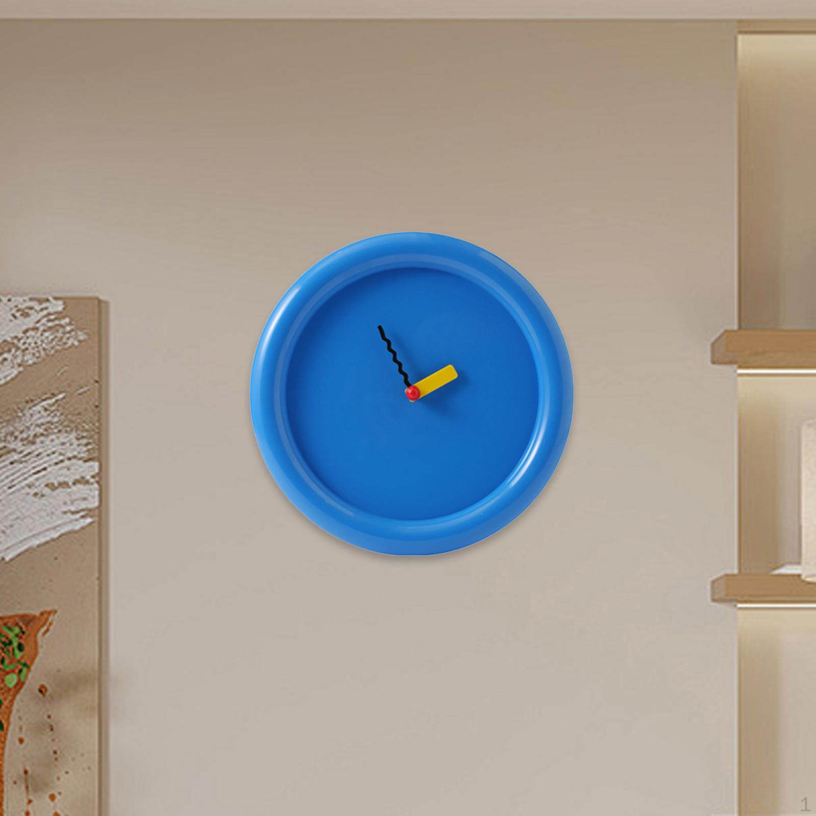 

12-дюймовые не тикающие настенные часы, работающие от батареек, декор для подарка на новоселье, механизм, Blue