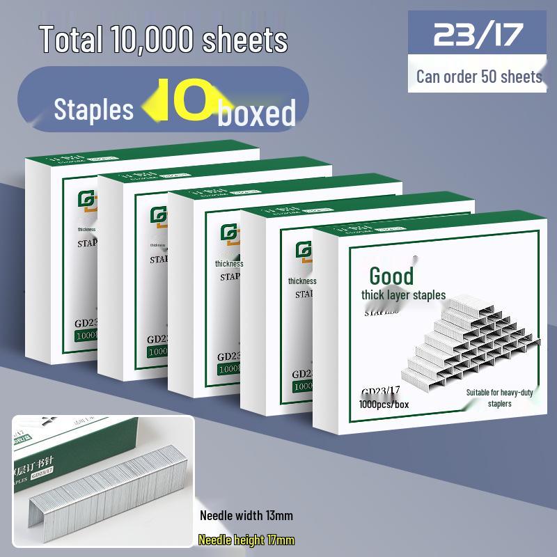 Heavy Duty Stapler Staples 24/6 & 24/8, Large No. 12 for Thick Layers