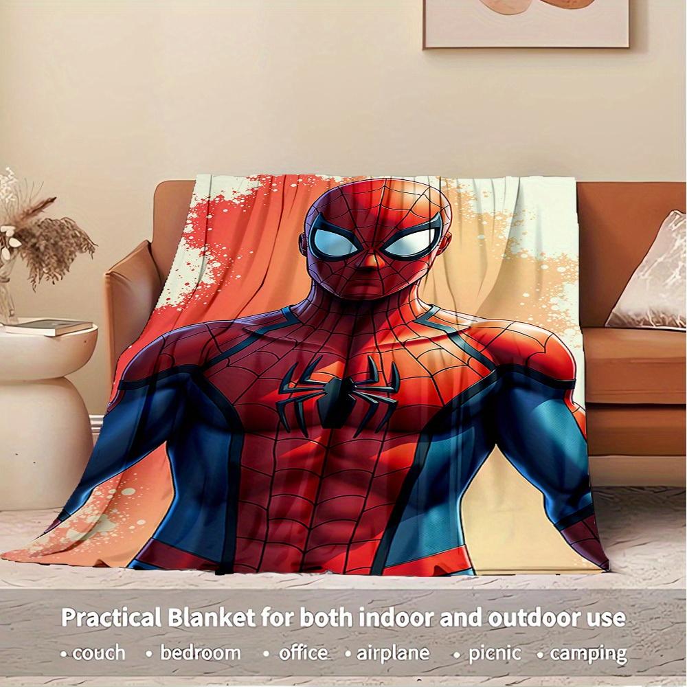1pc Flannel Spider-Man Webbed Wonder Sofa Throw Blanket, Superhero