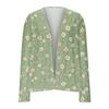 Damen Locker Lässig Vintage Floral Print Langarm Top Strickjacke