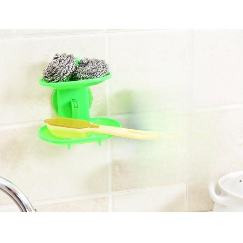 

Двойная мыльница для ванной комнаты, мыльница с присоской, держатель для мыла, держатель для мыла, мыльница 13.7*9.5*13.5cm зелёный