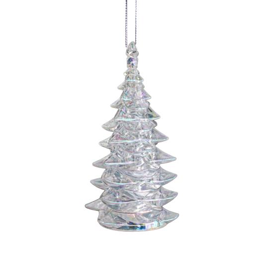 Christmas Tree Ornament Snowflake Deer Bird Icicle Design Sparkling Hanging Decoration Festive Holiday Season Home Decor