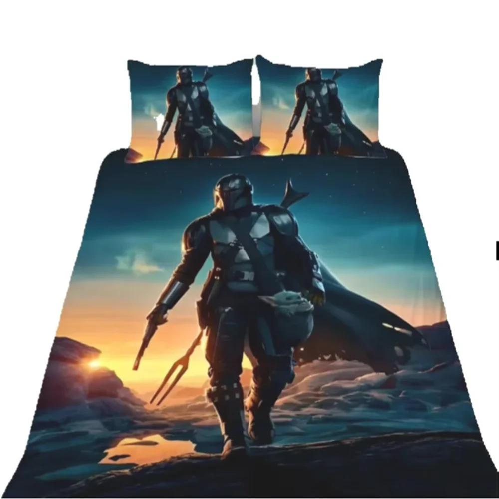 

Мультяшний 3D S-Stars Wars Постільний комплект3D Друк Підковдра Наволочка Королева Король Покривало підходить для дітей та дорослих AU King(240x210cm)