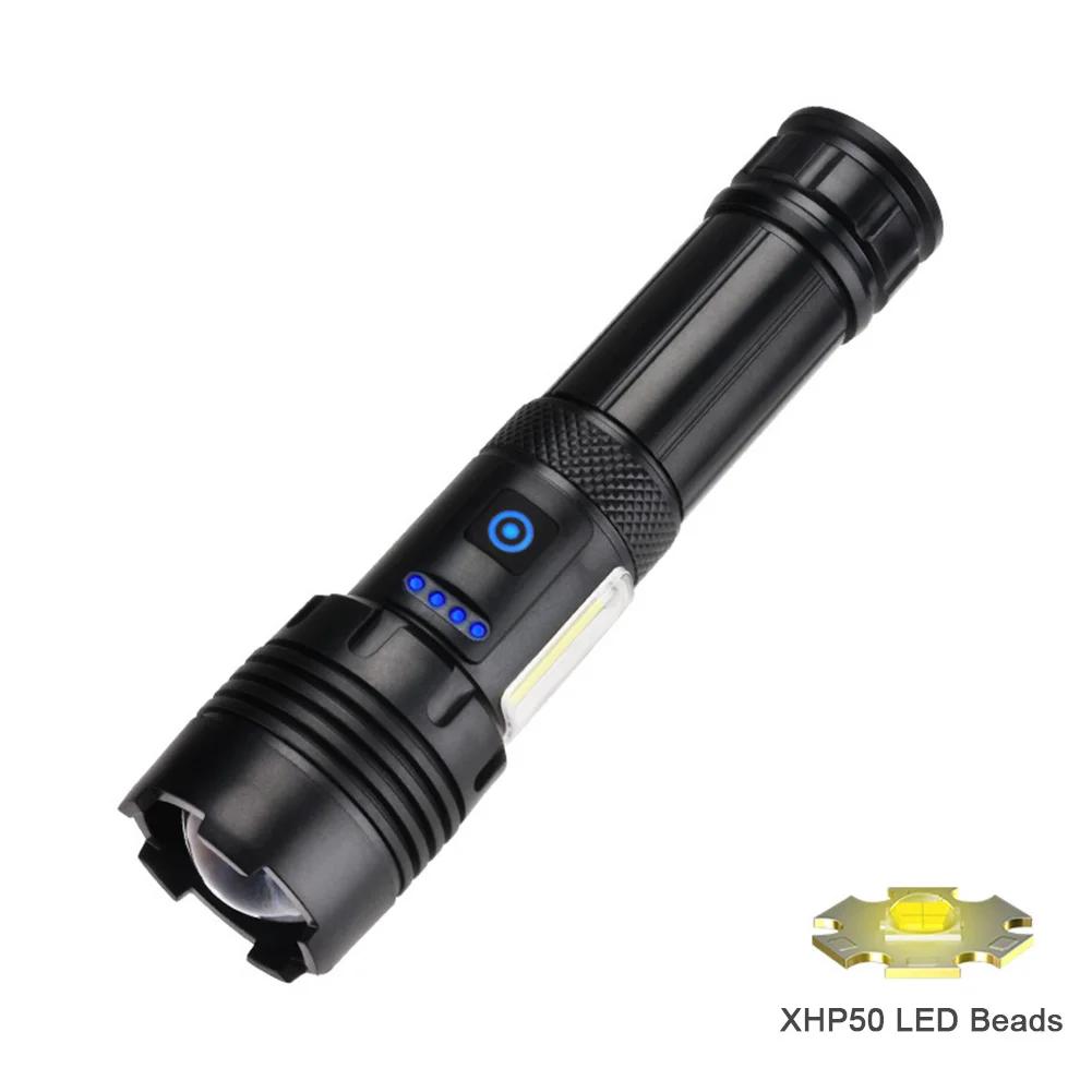 

High Power LED Flashlight High Lumens Flashlight USB Rechargeable 3 Modes Ultra Powerful LED Torch for Outdoor Fishing Adventure 400mAh