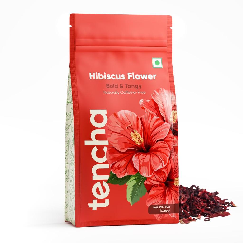 Tencha Hibiscus Tea | 50 Gm | Caffeine Free | Cutted Flower | Antioxidant Rich