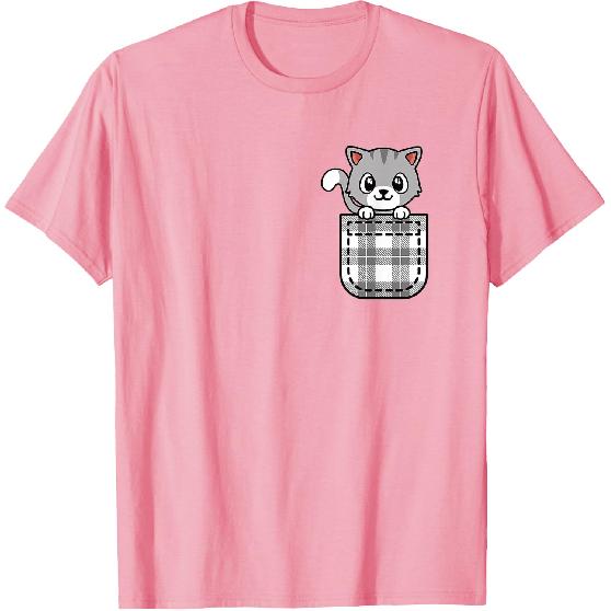 Funny Cat Pocket Kitten Lover Men Women Kids T-Shirt