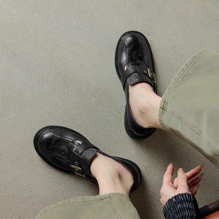 

Soft leather version~ loafers British small leather shoes women s 2025 autumn new models, new one-pedal height-increasing women s shoes, single shoes 35