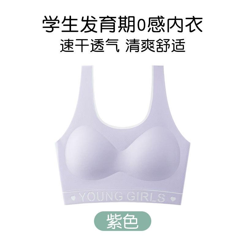 Development Period Tube Top Girls Underwear Seamless Middle and High School Students Chest Wrapping Breathable Thin Fixed Girls Vest Bra