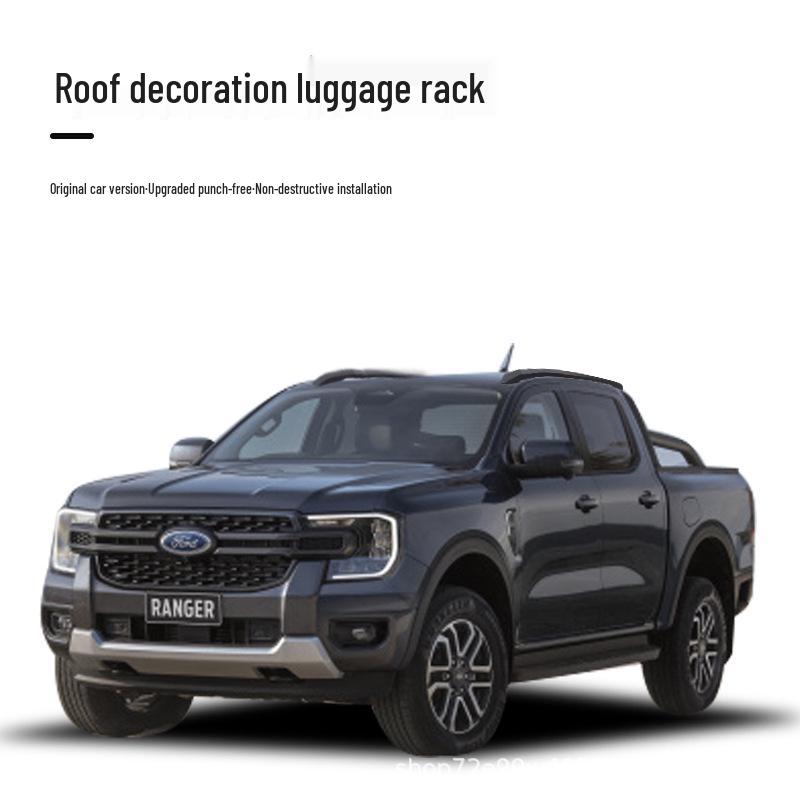 Black Plastic Adhesive Roof Rack for '23 Ford Ranger